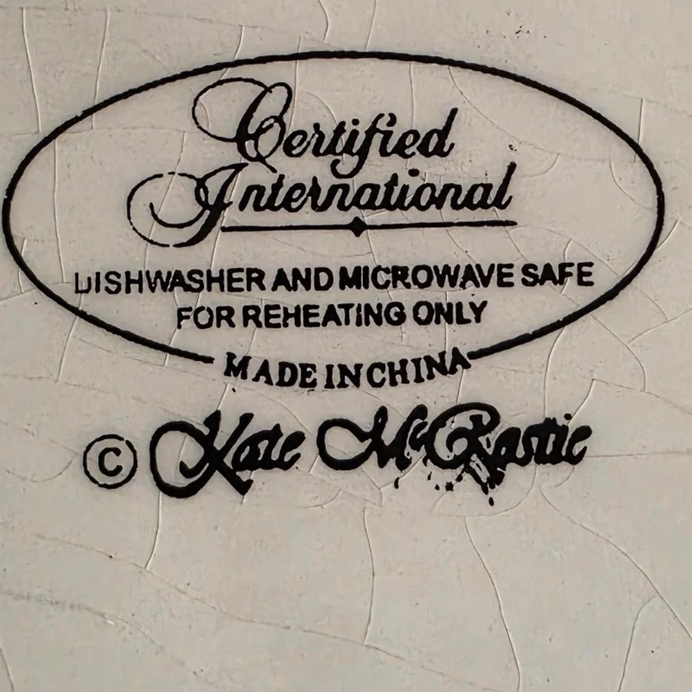 Certified International Blue Crabfest Square Platter Kate McRostie 11